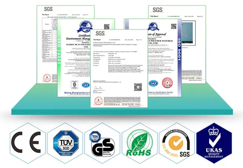 Certificações do sector Pulixin